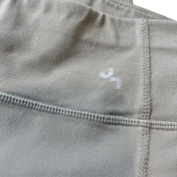 Joy Lab Leggings Ruched Detailed Compression with Mesh Olive Gray Medium - Picture 8 of 10